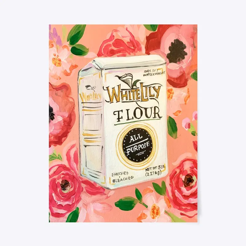 White Lily Flour Art Prints